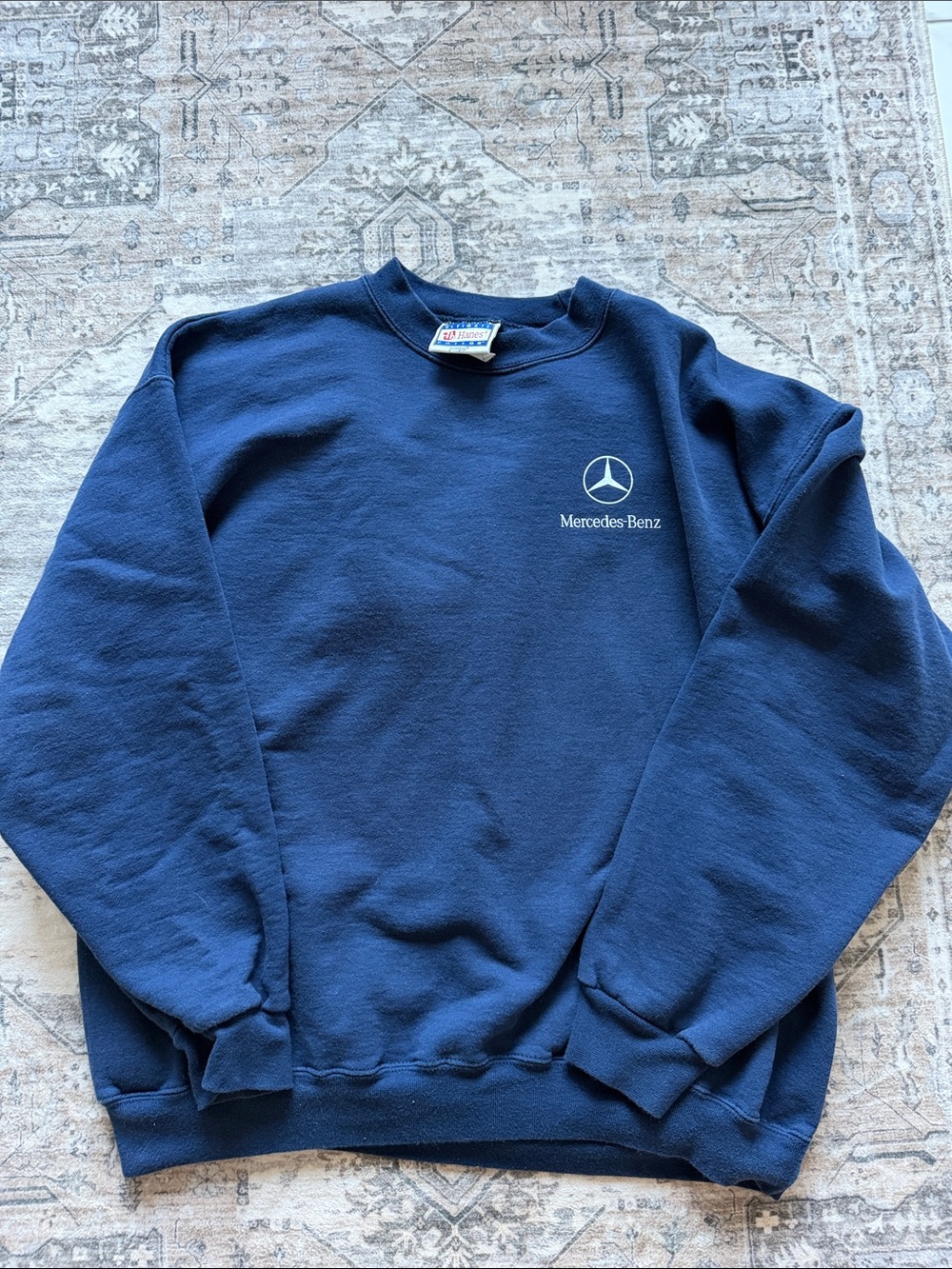 Vintage 90’s Mercedes Benz Unisex Navy Crewneck Sweater